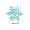 thumbnail image 3 of Adornos translúcidos azules de copo de nieve para árbol de Navidad - Conjunto de colgantes acrílicos coloridos para decoración navideña, fiesta y boda, 3 of 6