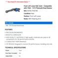 thumbnail image 2 of Front Left Lower Ball Joint - Compatible with 1968 - 1972 Plymouth Road Runner 1969 1970 1971, 2 of 2