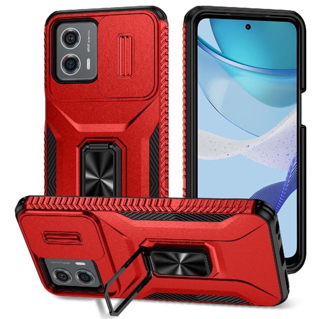 Funda para GANGXUN Motorola Moto G 2023 4G - Soporte metálico, Función magnética, Rojo