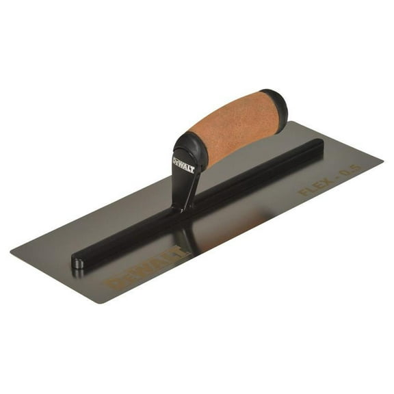 DeWALT - 0.5mm FLEX Stainless Steel Flat Trowel, Leather Handle 14in