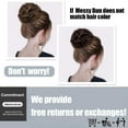 thumbnail image 5 of MORICA 1PCS Messy Bun Hair Scrunchies Curly Wavy Synthetic Chignon for Women Updo Hairpiece Darkest Brown Mixed, 5 of 7