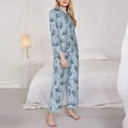 thumbnail image 3 of Goofa Cute Ice Cream Printed Women’s 2 Piece Pajama Set Super,Pajamas Women's Long Sleeve Sleepwear Soft Button Down Loungewear Pjs Lounge Set Nightwear-XX-Large, 3 of 9