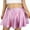 Pink 01, variant on Aunavey Women's Shiny Metallic Wet Look Stretchy Flared Mini Skater Skirt Holographic Skirt
