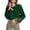 Green, variant on Womens Sweaters Leopard Bow Split Cuffs Long Sleeve Fall Winter Sweater Casual Loose Contrast Trim Crew Neck Knit Pullover Tops