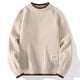 thumbnail image 1 of Suéter de cuello redondo para hombre de otoño e invierno, suéter holgado de marca de moda de color sólido, camisa de fondo a juego de moda para parejas, 1 of 6