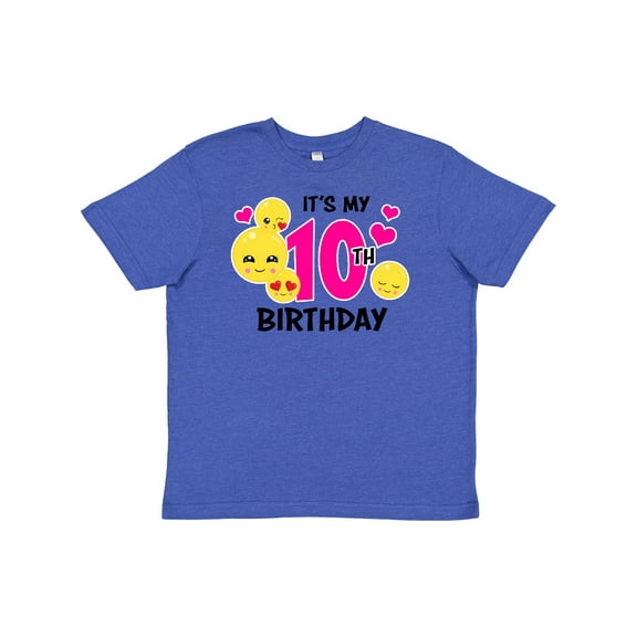 Inktastic Its My 10th Birthday with Smiling Emoticons Youth T-Shirt