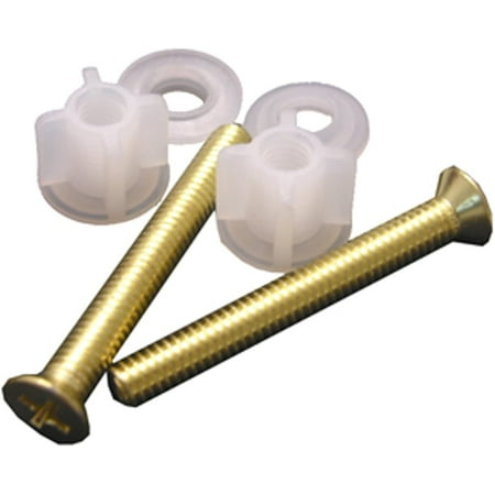 

LASCO 14-1069 Replacement Hinge Brass Bolts Washers and Nuts for Wooden Toilet Seats Size 1 6-Pack of 2 6 Piece