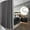 Flexible Track-grey, variant on Closet Curtain, Ceiling Track Room Divider Curtain Kit, Blackout Privacy Room Partition for Bedroom/Laundry/Basement/Patio Door, W 60 x L 84, Grey, 1 Panel