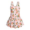 thumbnail image 6 of DISNIMO Girls One Piece Swimsuits Peach Printed Quick Dry Sleeveless Swimwear Skirted Soft U Neck Swim Dress Hawaiian Beach Pool Party Bathing Suit, 6 of 8