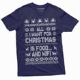 thumbnail image 4 of Men's Funny Christmas Food and WIFI T-shirt Christmas gift humorous saying tee shirt (X-Large Black), 4 of 7