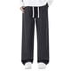 thumbnail image 1 of Pantalones de trabajo de longitud completa para hombre, de color liso, con bolsillos, de pierna recta, 1 of 4
