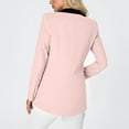thumbnail image 4 of ZQUUVOU Blazers for Women Business Casual Long Sleeved Double Office Slim Suits Jackets with Pocket Buttoned Notch Collar Blazer Pink, 4 of 8