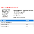 thumbnail image 2 of Head Gasket Set - Compatible with 2008 - 2014 Volkswagen GTI 2009 2010 2011 2012 2013, 2 of 2