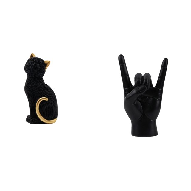 Figura De Resina Con Gesto De Mano De Gato, Escultura Decorativa De Animal, Adorno Coleccionable Para Entrada, Estantería, Sala De Estar, Dormitorio, Estatua Creativa De Dedo Para Decoración