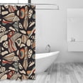thumbnail image 2 of Shower Curtain, Abstract butterfly wings Waterproof Fabric Plastic Shower Curtain, Drying Fast Bathroom Curtain with 9 Buttonholes, Ruffle Shower Curtain 60x72in, 2 of 8