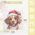 thumbnail image 2 of SKYSONIC Cute Dog Santa's Hat Baby Muslin Washcloths Face Towel, 3 PCS Watercolor Christmas Burp Cloths Cotton Wipes Infant Wash Cloth for Newborn Boys Girls 12"x12", 2 of 7