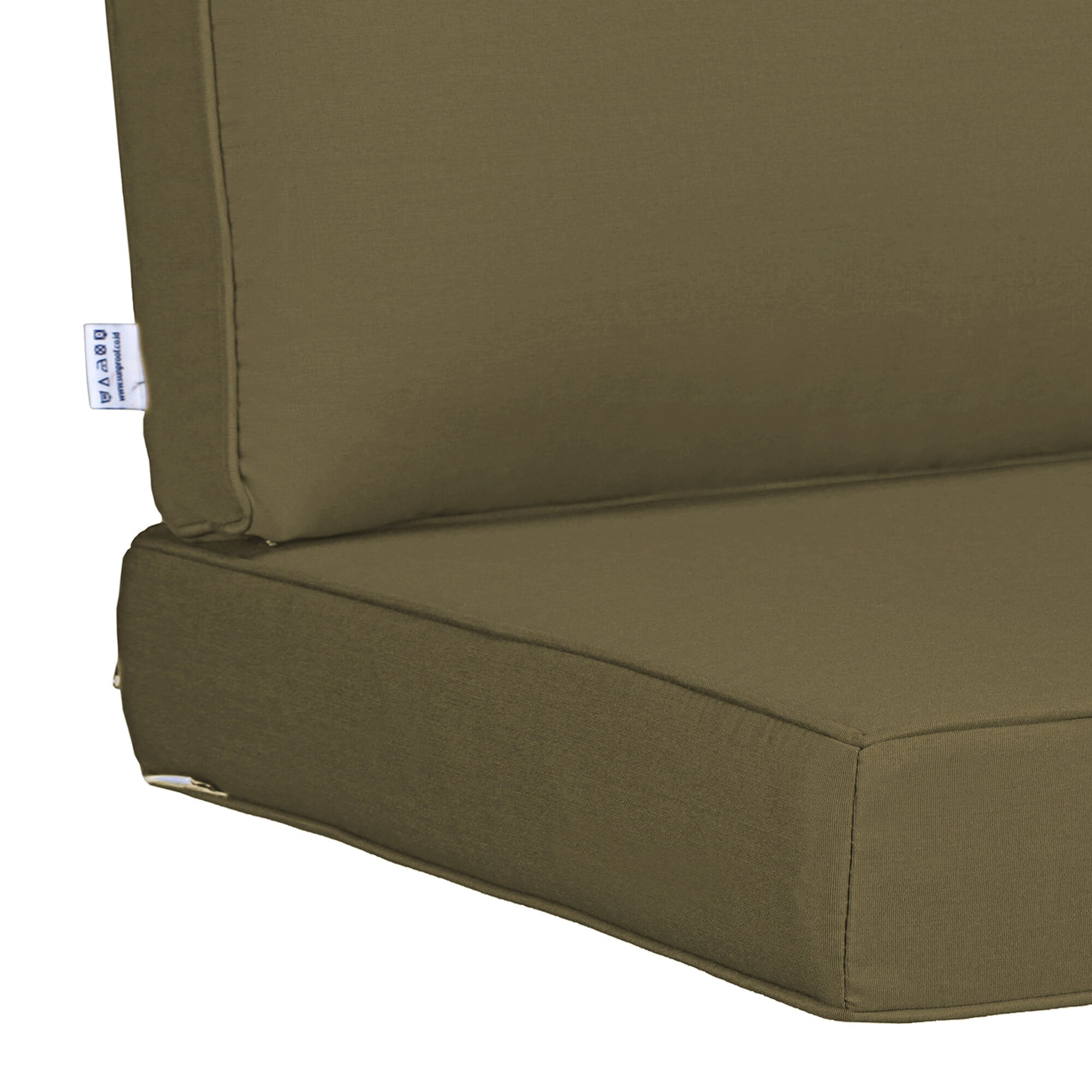 UIXE Outdoor Deep Seat Cushion Set, Patio Furniture Cushions & Back Pad, Water-Resistant Sectional Sofa Cushions for Bistro Chair - Brown