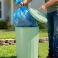 thumbnail image 6 of Plexon 20 Gallon Metal Trash Can with Lid Outdoor Large Garbage Can Decorative Trash Can Heavy Duty Powder Coated Metal Bucket with Lid for Garage Workshop Storage Farmhouse, Green, 6 of 9