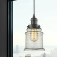 thumbnail image 4 of 201C-BK-G184 Innovations Lighting Canton - 1 Light Cord Hung Mini Pendant In Industrial Style-10 Inches Tall and 6 Inches Wide-Matte Black, 4 of 7