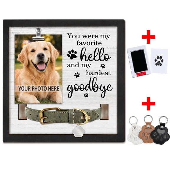 Dog Memorial Gifts for Loss of Dog, Pet Memorial Gifts for Dogs with Collar Holder, Personalized Dog Remembrance Gift, Pet Loss Sympathy Gift, Dog Bereavement Gift, Loss of Dog Sympathy Gift