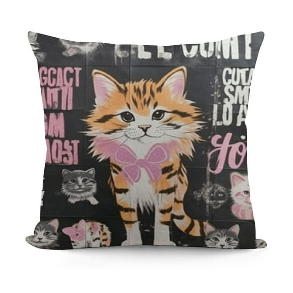 Cat Gifts for Cat Lovers, Cat Lover Gifts for Women, Mothers Day Cat Mom Gifts, Cat Themed Gifts for Girls, Gifts for Cat Owners, Just a Girl Who Loves Cats Throw Pillow Cover