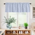 thumbnail image 5 of 3 Piece Kitchen Curtains and Valances Set Blue Floral Boho Cafe Curtains 36 Inch Length Retro Ethnic Tribe Abstract Art Valance & Tier Curtain for Living Room Bedroom Small Window 54"x18"+27"x36"*2, 5 of 6