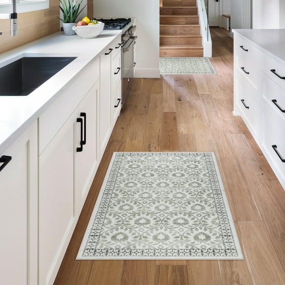 Gertmenian Crystal Print Esme Rustic Floral Sage Area Rug, 2x4, 2 pack