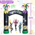 thumbnail image 3 of Arco inflable VIKIMORA Mardi Gras de 3 m con luces LED para Halloween, 3 of 7