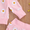 thumbnail image 5 of Musuos Newborn Baby Clothes Set, 6 9 12 18M Floral Printed Sweatshirts Tops+Pants+Bow Headband Outfit, 5 of 8