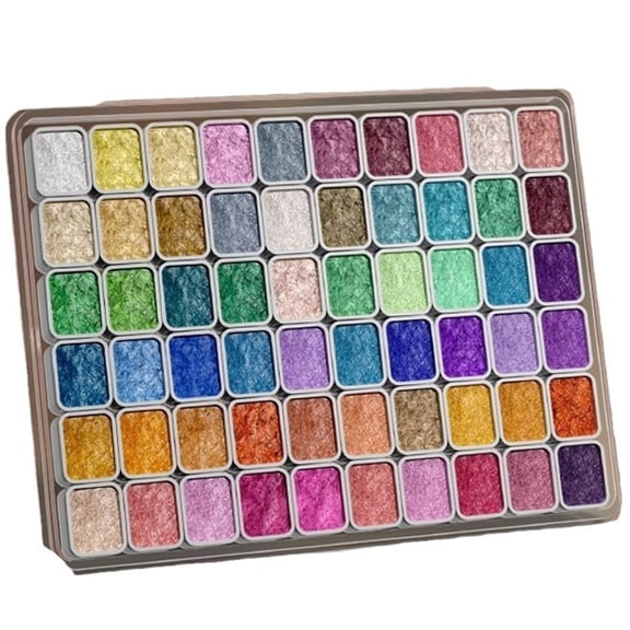 Yokua 60 Colors Watercolor Paint Set Pearlescent Watercolor Pigment for Artists