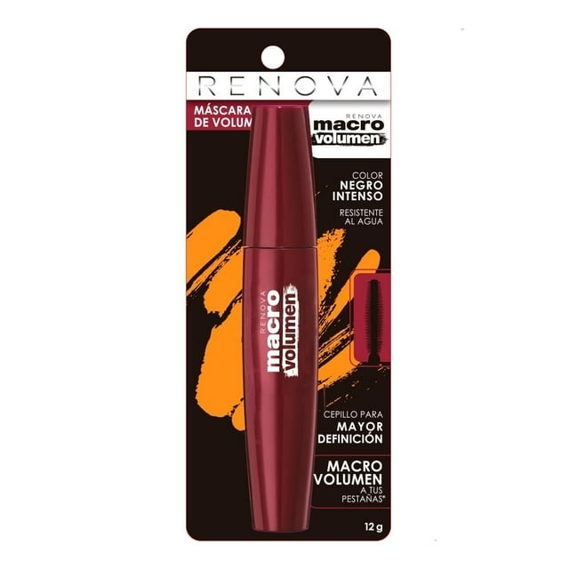 Máscara para pestañas Renova Macro Volumen negro 12 g