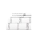 thumbnail image 3 of Comfort Canopy - 4 Piece Light Gray Distressed Line Stripe Microfiber Bed Sheets for King Size Bedding, 3 of 12