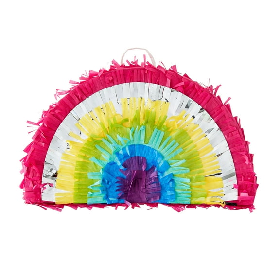 Mini Multicolor Rainbow Party Pinata, 10 in x 6 in, by Way To Celebrate