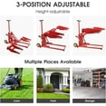 thumbnail image 4 of Acekid Hydraulic Lawn Mower Lift Jack, Heavy Duty Steel Tractor Lift with Adjustable Wheel Span, for Zero Turn Riding Mowers Lawn Tractors, Red, 4 of 6