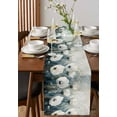 thumbnail image 4 of Botanical White Floral Table Runner 120 Inches, Spring Abstract Oil Painting Plant Bed Runner Dresser Scarves Tabletop for Indoor Outdoor Parties/Ceremony/Banquet, 13"x 120", 4 of 8