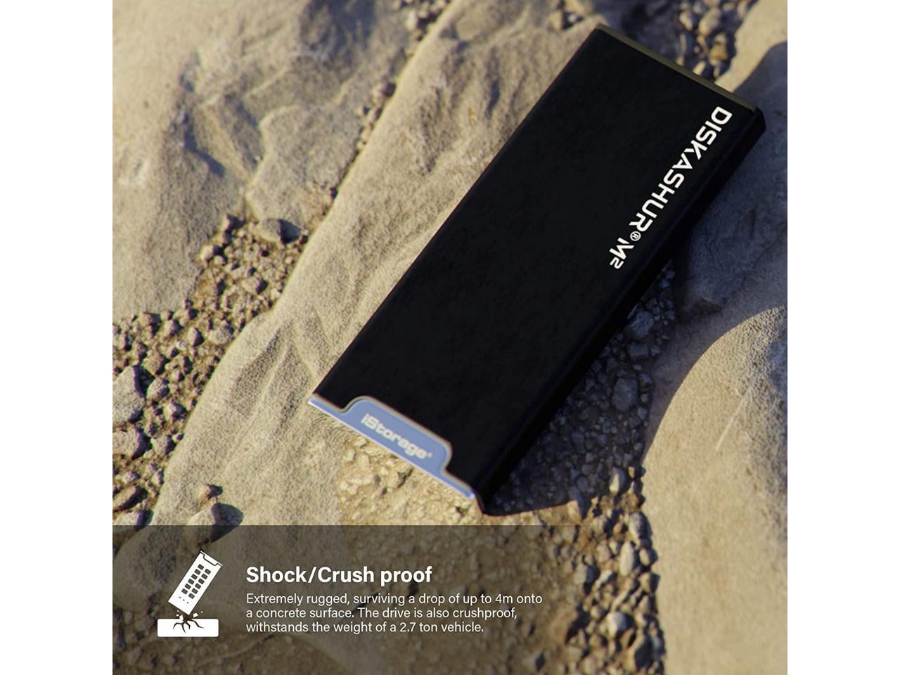 iStorage diskAshur M2 SSD 500 GB | FIPS 140-3 Level 3 Compliant | Incorporated Common Criteria EAL 5+ | PIN protected | Dust/Water Resistant - Thin Client Device Supported - USB 3.2 (Gen 1) - 370 M...