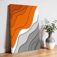 thumbnail image 3 of Canvas Wall Art Abstract Beach Canvas Art Print Aesthetic Grey to Orange Gradient Pictures Wall Decor for Living Room Bedroom Artwork Decorations Stretched Framed Ready to Hang 8"x10", 3 of 9