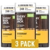 (3 pack) Every Man Jack Sandalwood Teak Aluminum-Free Deodorant for Men, Naturally Derived, 3 oz