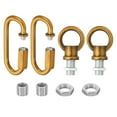 thumbnail image 1 of Unique Bargains M10 Lamp Female Loop Holder with Chain Quick Link Lifting Eye Nut Hook Ring 44 Lbs Load Gold Bronze, 1 of 5