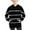 Black, variant on Odeerbi Toddler Boys Girls Hoodies Striped Pullover Hooded Sweatshirts Oversized Crewneck Hooded Sweatshirt Kids Fashion Long Sleeve Pullover Tops 4-14 Years Black