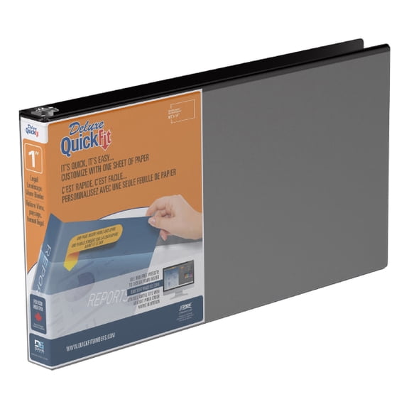 QuickFit Round Ring Lanscape Presentation Binder for Spreadsheets