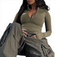 thumbnail image 1 of Chaquetas Deportivas para Mujer, Chaquetas de Yoga con Cremallera, Camisetas Ajustadas y Deportivas. Verde L, 1 of 7