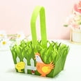 thumbnail image 2 of GUOOL Panier de Pâques avec Poignée de Transport pour les Enfants Non Tissé Mignon Modèle de Pâques Orange Poule, 2 of 9