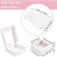 thumbnail image 2 of Square Foldable Creative Cardboard Box Gift Box with Window White 11x10.5x3.05cm, 2 of 6