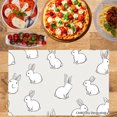thumbnail image 2 of Joocar Cute Bunny Pattern Linen Table Mats Set Of 4 For Home Kitchen Table Decor 12x18 inch, 2 of 5