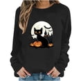 thumbnail image 4 of Heisall Womens Sweatshirts Long Sleeve Round Neck Loose Casual Halloween Print No Hood Autumn Winter 2025 New Arrival Fashion Sweatshirts, 4 of 6