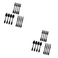 thumbnail image 4 of Transemion Plastic Forks Spoons Knifes Silverware Decor Party Black 18.5cm 2Set, 4 of 6