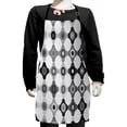 thumbnail image 1 of Abstract Kids Apron, Surreal Irregular Geometric Shapes in Greyscale Tones, Boys Girls Apron Bib with Adjustable Ties for Cooking Baking Painting, Charcoal Grey Dimgray, by Ambesonne, 1 of 2