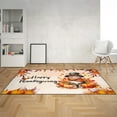thumbnail image 2 of Happy Thanksgiving Manx Welcome Thankful Fall Autumn Pumpkin Indoor Rug Cat Lover Kitten Owner Gifts Carpet Living Bed Room Sofa Home Decor - 02021, 2 of 5
