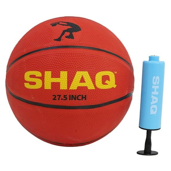SHAQ Youth Basketball 27.5" Size 5 with Mini Pump Basketball Size 5 Kids Basketball Outdoor Indoor Basketball Shaq Youth Basketball Equipment